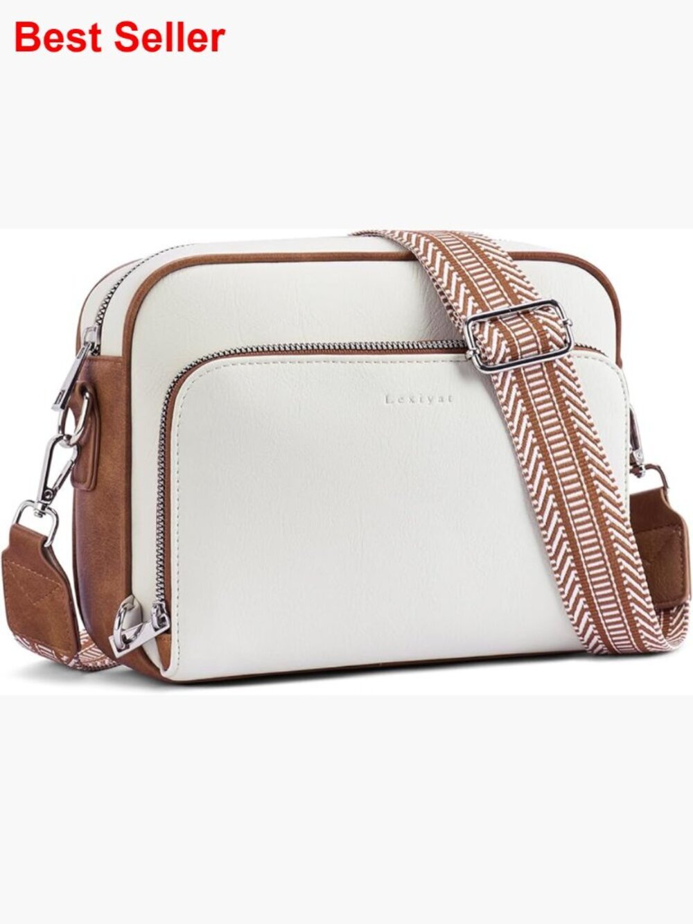 Vegan Leather Anti Theft Crossbody Bag with Built in Wallet